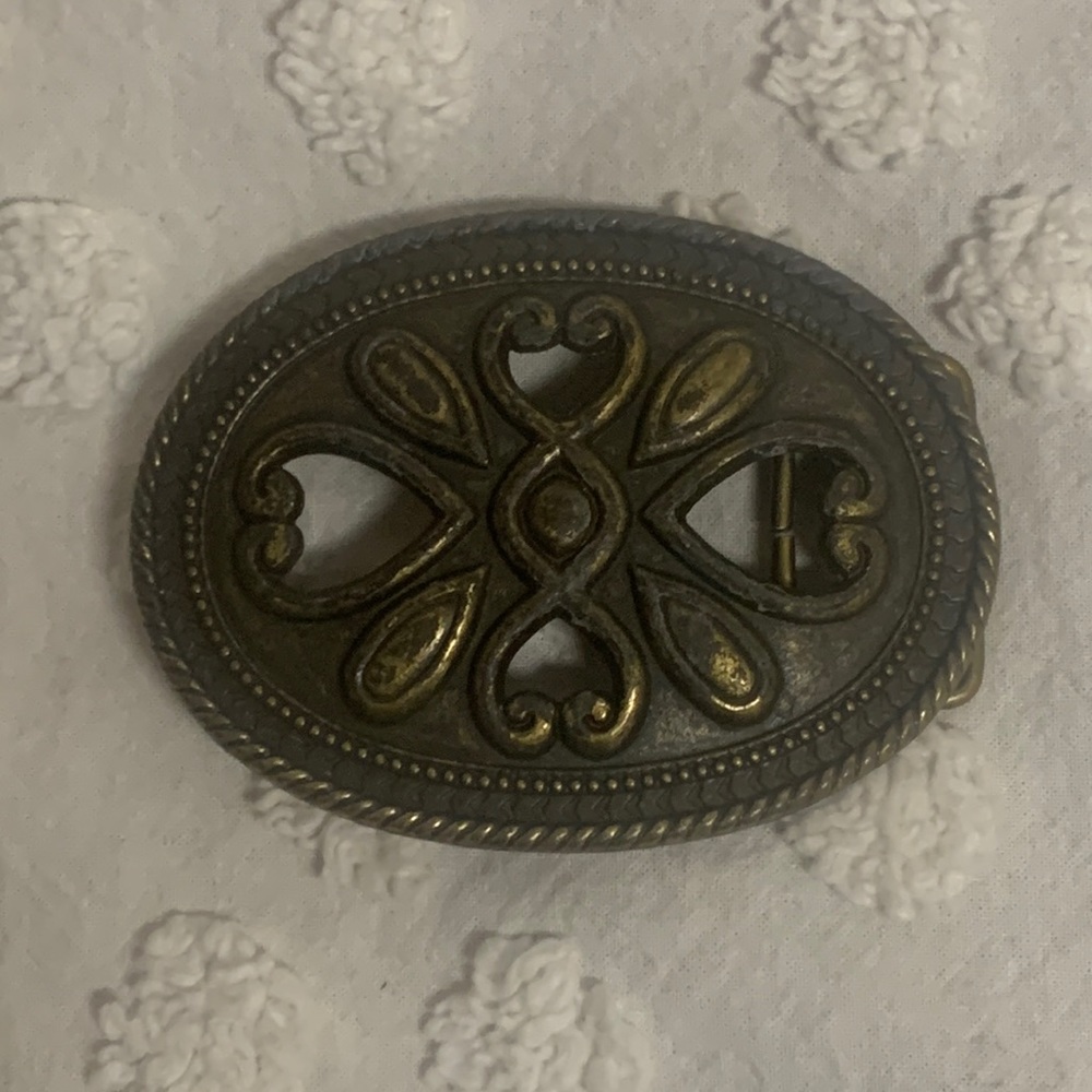 Vintage Gold Patina Belt Buckle